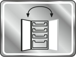 Απεικονίζεται Picto της δυνατότητας αλλαγής φοράς ανοίγματος της πόρτας.